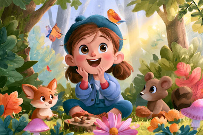draw children illustrations for book
