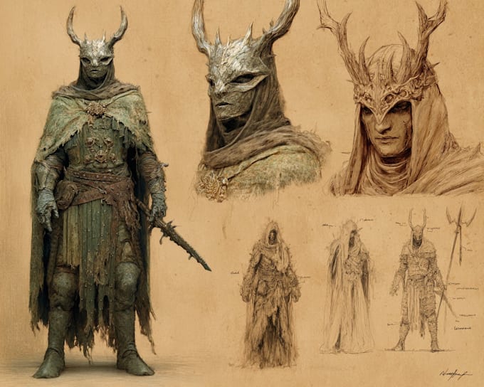 draw horror character illustration