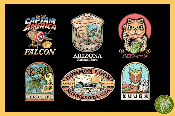 do vintage tshirt and merch design for brand