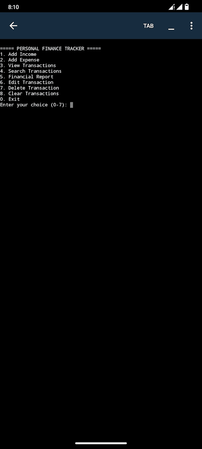 build a simple python program or cli applications