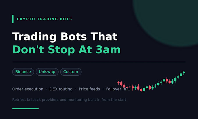build a crypto trading bot with exchange and dex integration