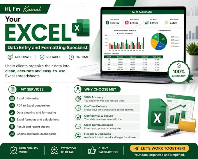 format, clean, merge, split and organize excel data