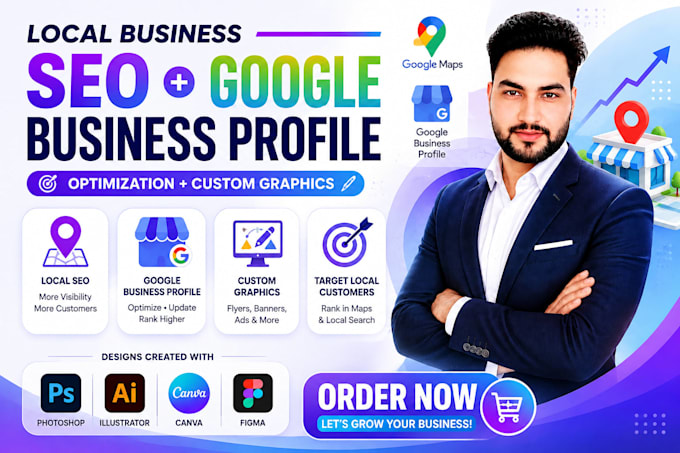 do google maps SEO, boost gmb ranking and design business graphics
