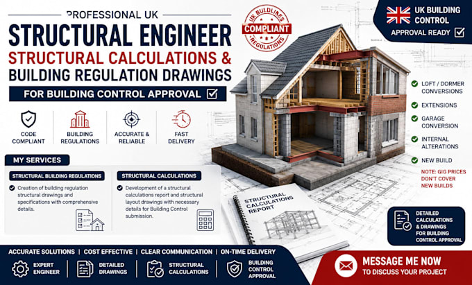 do UK building regulation structural drawings and calculations report