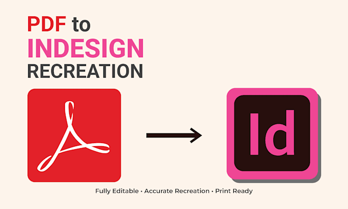 recreate your PDF into a fully editable adobe indesign file