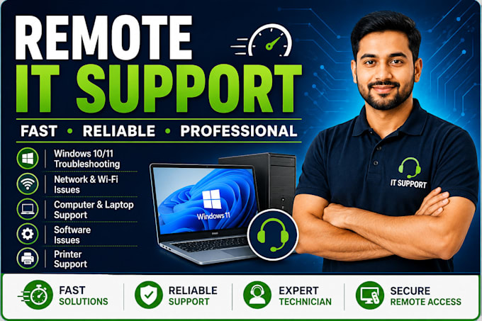 provide remote IT support for windows PC, laptop and printer
