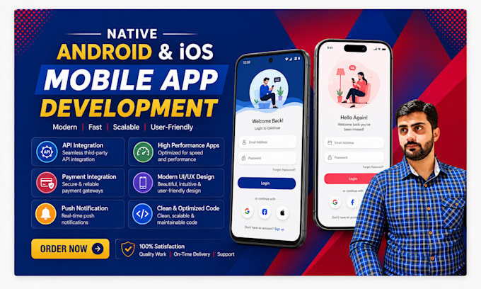 develop native android and ios apps, mobile app developer