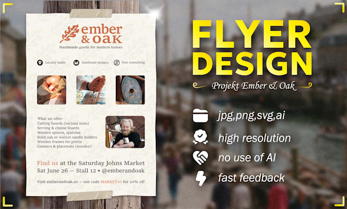 design a modern, printable flyer