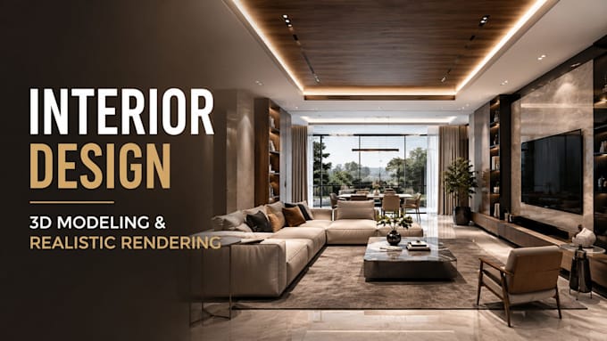 do interior design, 3d interior design and realistic rendering