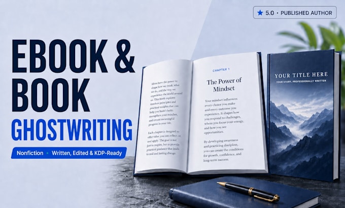 write your ebook or paperback ready to publish on amazon KDP