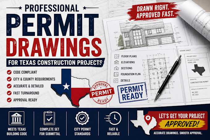 do permit drawings for texas construction projects