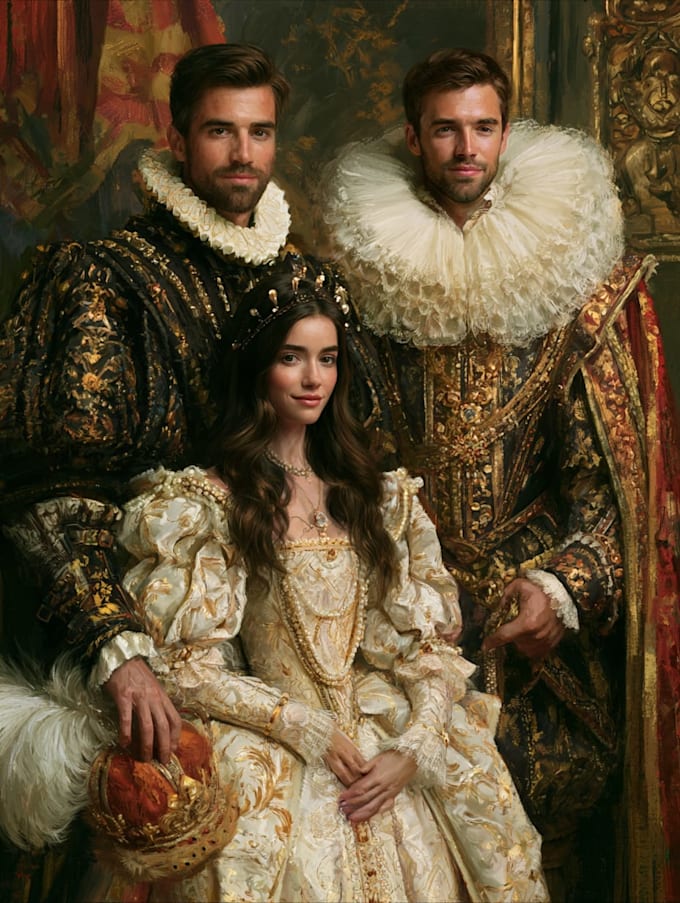 paint fantasy royal portrait for you