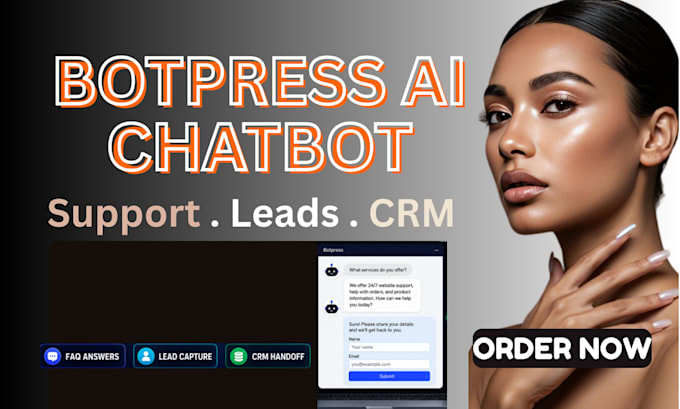 build botpress ai chatbot for website support and lead capture