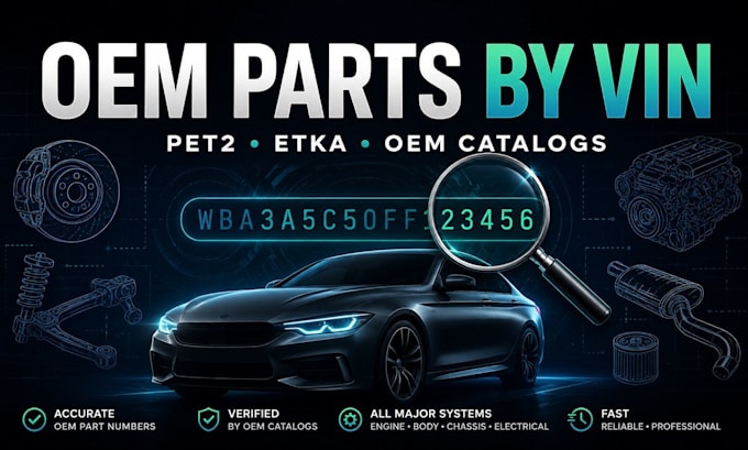 find oem auto part numbers by vin using pet2 and etka