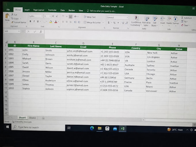 be do data entry for you
