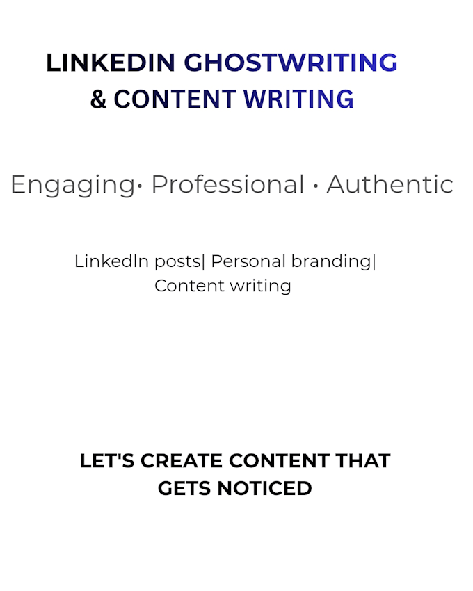 write engaging linkedin posts and ghostwrite content