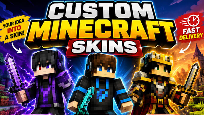 design or redesign custom model minecraft skins