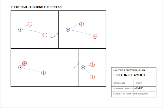 design lighting layout and electrical plan for your building
