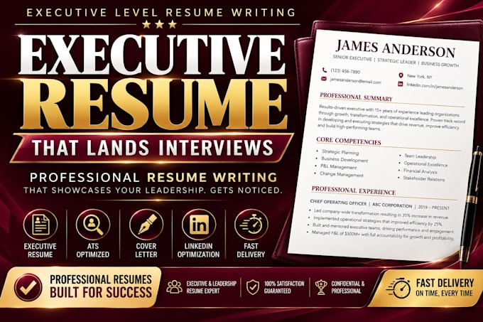 write an ats friendly executive resume