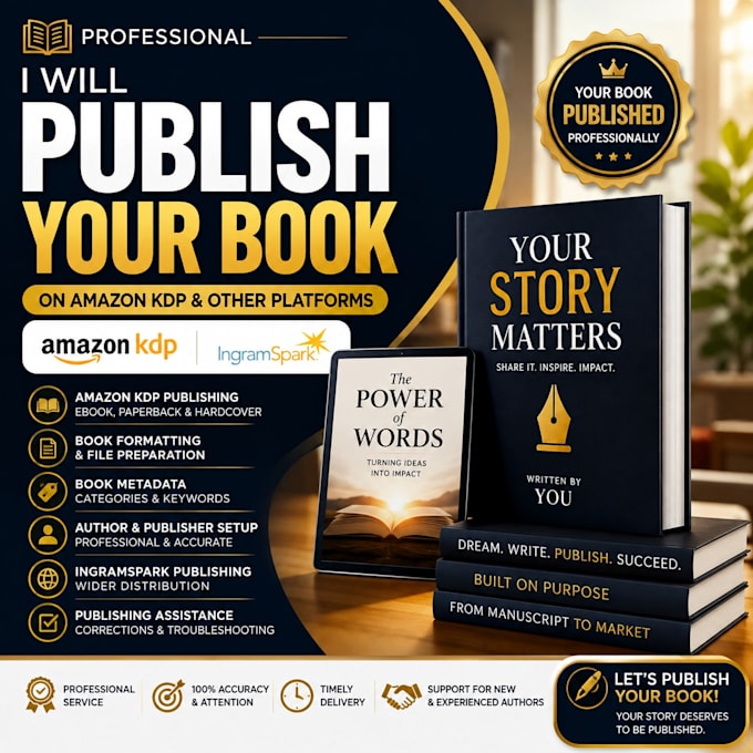 book publishing, kindle publishing, self publishing, amazon kdp book publishing