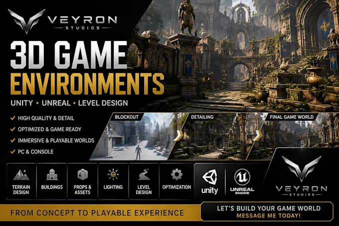 develop 2d and 3d game environment in unreal engine