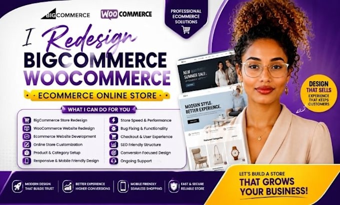 redesign bigcommerce woocommerce ecommerce online store