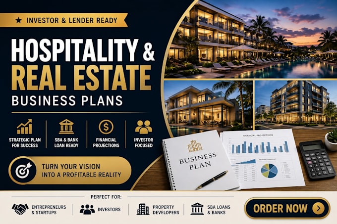write luxury hotel resort real estate business plan for startups and sba loans