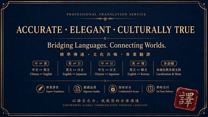 manually translate documents between chinese english and japanese language