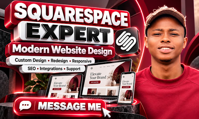 design or redesign squarespace website, build squarespace website development