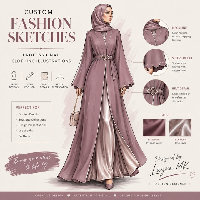 create professional fashion sketches