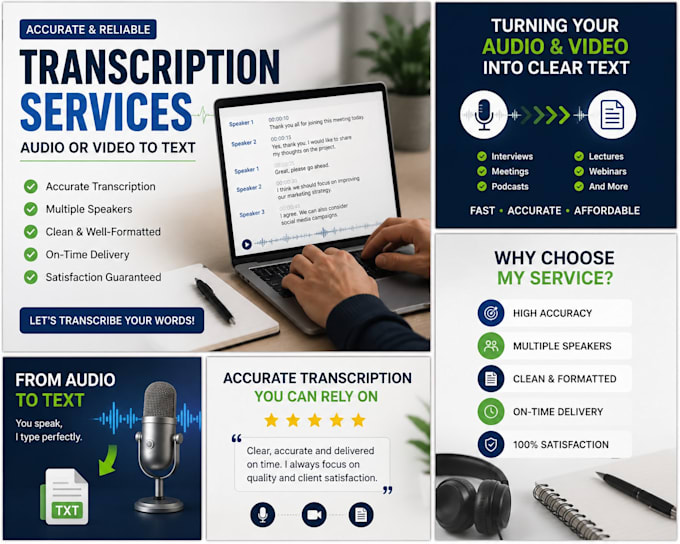 transcribe audio and video into accurate text