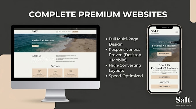build a complete premium website for your business