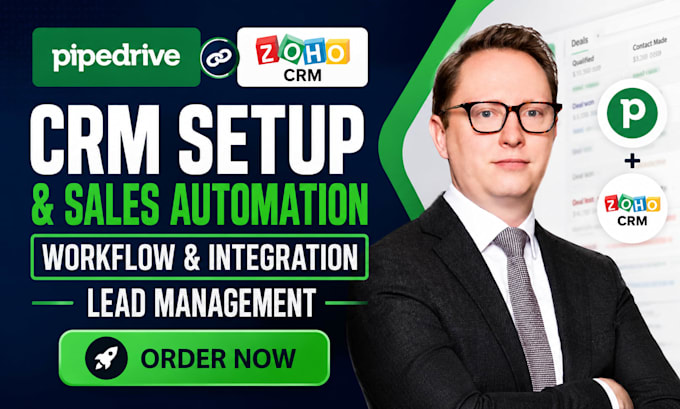 setup pipedrive crm zoho crm sales automation workflow integration lead crm