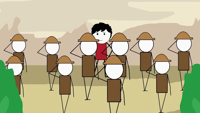 create a professional stickman animation for explainer video