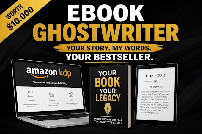 be your professional ghost book writer and ebook formatter