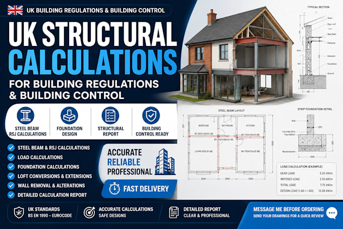 provide UK structural calculations for building regulations and building control
