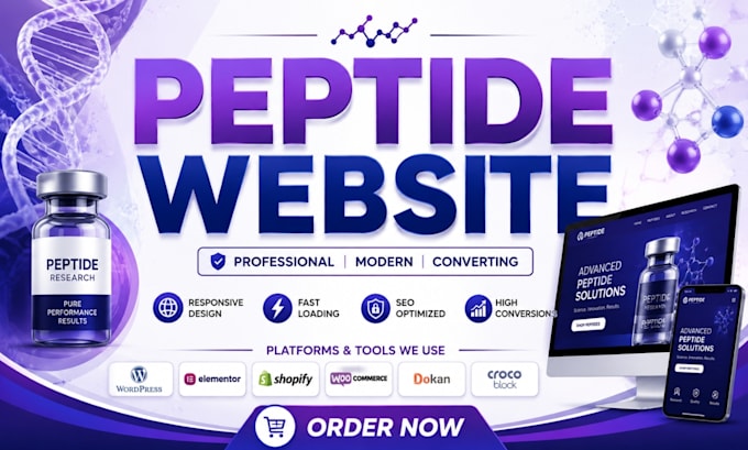 build peptide website fda compliant research peptide ecommerce mobile app store