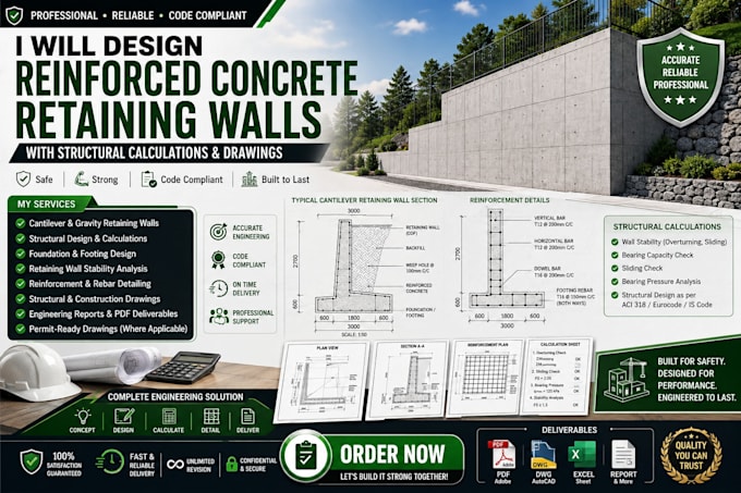 create professional rc structural drawings, reinforcement detailing, rebar plans