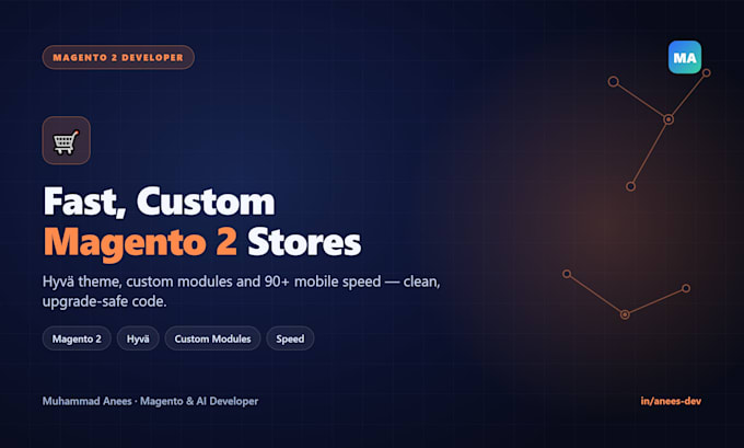 be your magento 2 developer for hyva theme, custom modules and fixes