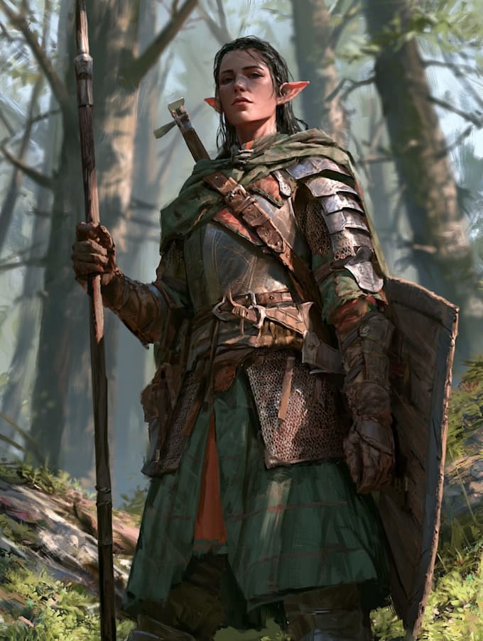 fantasy dnd character illustration
