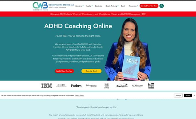 design wix adhd coaching website adhd life coach adhd support website