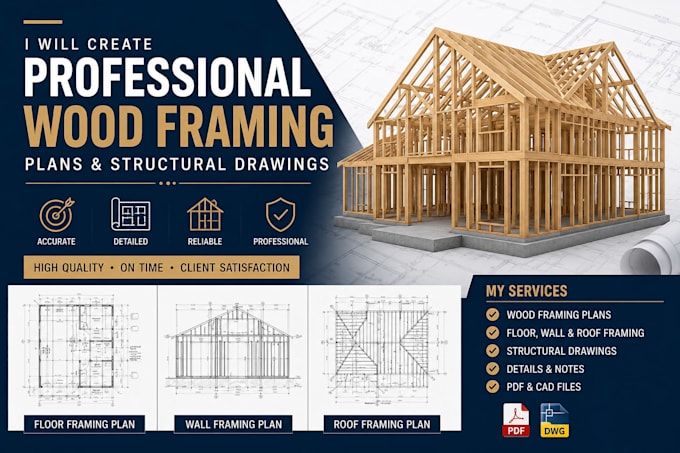 create professional wood framing plans and structural drawings