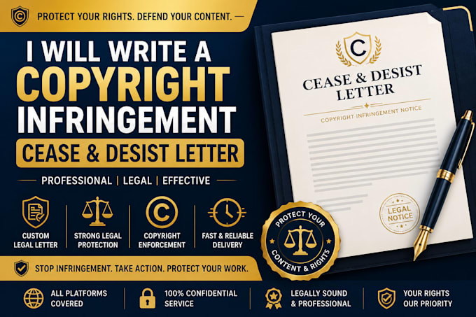 write a copyright infringement cease and desist letter