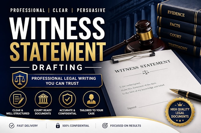 draft a professional witness statement for your legal case