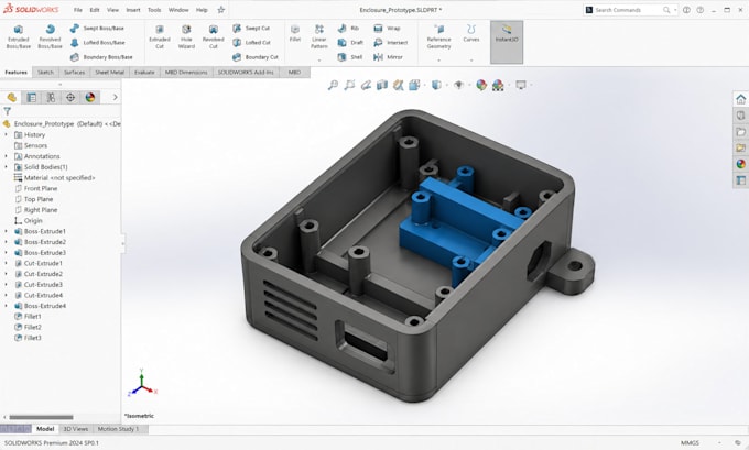 do 3d printable functional prototype design, stl step cad, fusion 360 model