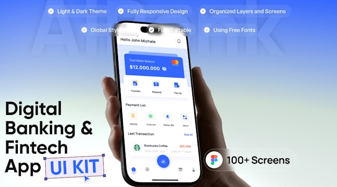 develop a secure fintech app, crypto wallet app, payment app, blockchain payment