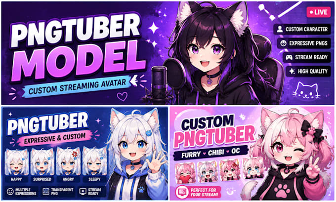 create a custom pngtuber model and streaming avatar