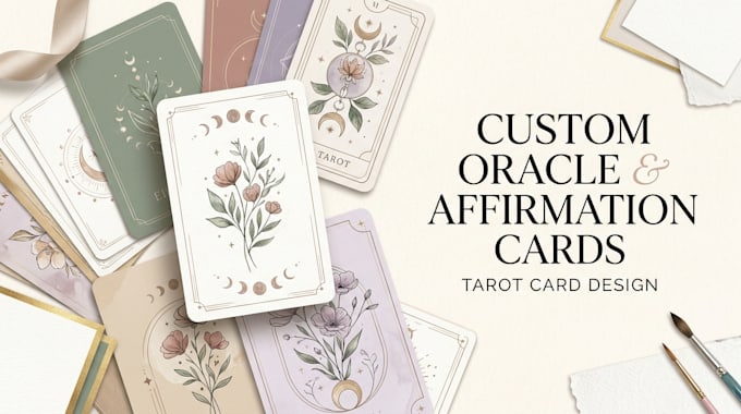 design custom oracle cards and affirmation card deck, tarot card design