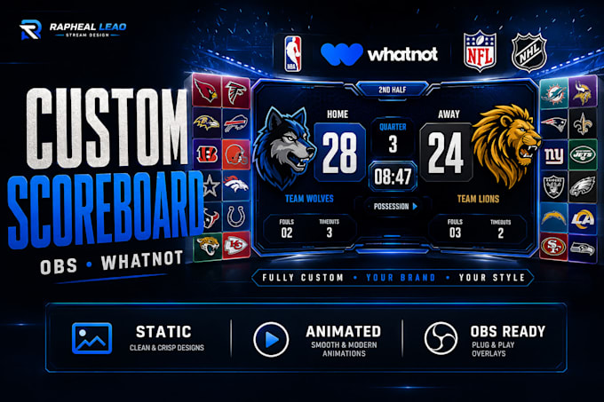 create custom scoreboard overlays for obs and whatnot