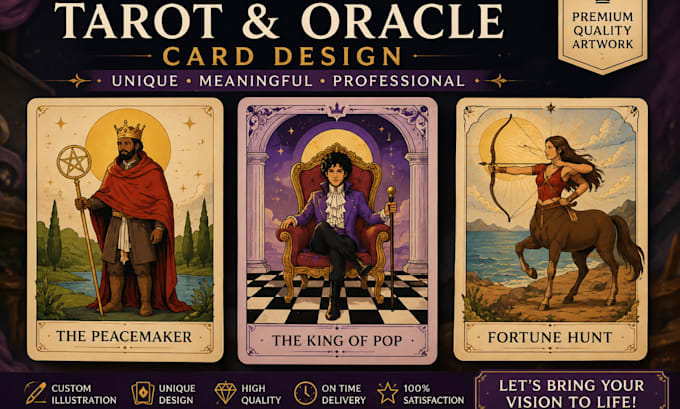 create unique tarot card artwork for your custom deck
